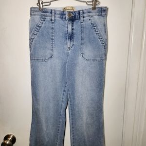 Democracy Womens 6 Ab Technology Flare Light Wash Jeans Blue